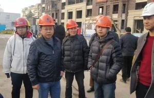 湖州市質(zhì)監(jiān)站、公共事業(yè)中心相關(guān)領(lǐng)導(dǎo)帶班參觀達(dá)昌府標(biāo)桿工地